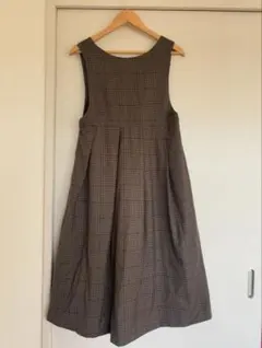 KBF チェック柄 ノースリーブ ワンピース