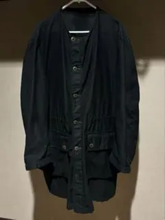 美品 スウェーデン軍 M-59 ノーカラー フィールドコート 後染め ブラック