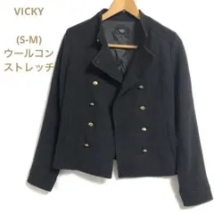 ⭐️ビッキー(S-M)ナポレオンウールコンストレッチソフトジャケット黒