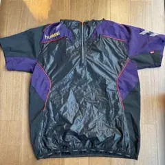 サッカー　ウェア　練習着　メンズ　ヒュンメル　黒　半袖　ハーフジップ　サッカー