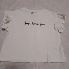 フリル袖 Tシャツ ホワイト