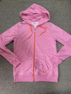 UNDER ARMOUR ピンク フルジップフーディ M