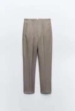 美品 ZARA ハイウエストパンツ ゴールデンブラウン XS