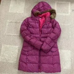 ピンク ドット柄 ダウンコート 150