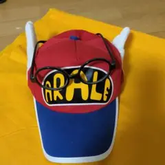 アラレちゃん 耳付きキャップ 眼鏡付き