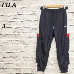 R4817 フィラ【S】ジャージパンツ ビッグロゴ ウエストゴム＆紐 紺×白×赤