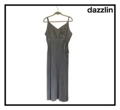 【dazzlin】　ダズリン　ロングワンピース　ノースリーブ　プリーツ　グレー