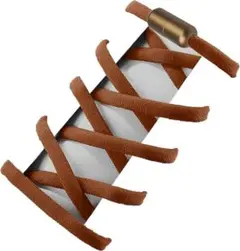 結ばない靴ひも　伸縮する ワンタッチゴム靴紐　ブラウン