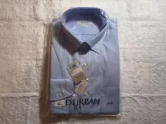 DURBAN ライトブルー ストライプ 長袖シャツ