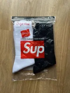 Supreme クッションクルーソックス 4ペアセット