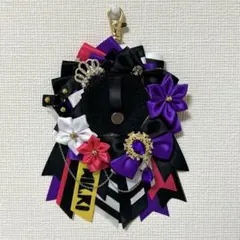 渡会雲雀 56mm 57mm 缶バッジ 紫 黒 金 痛ロゼット