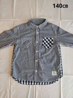 BEAMS mini ビームスミニ　チェック長袖シャツ 140cm