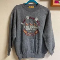 sweatsuit 刺繍スウェット古着トレーナー　L