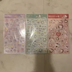 サンリオ　箔押しシール　3枚