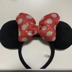 ミニーカチューシャ/赤/スパンコール風