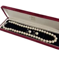 京王デパート 真珠 パールネックレス イヤリング セット シルバー