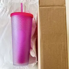 スタバ スターバックス ロゴコールドカップタンブラー　 ネオンピンク 710mL