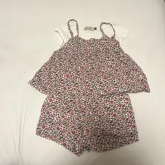 花柄　Tシャツ　キャミ　ショートパンツ　セットアップ　赤　青　白のサムネイル