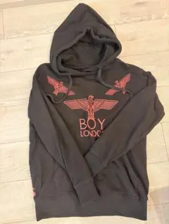 レア　BOY LONDON パーカー ブラック ピンク ロゴのサムネイル