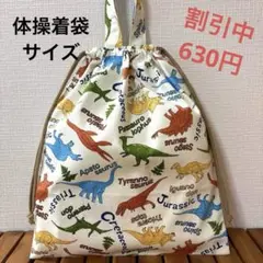 1175【おまとめ割不可】恐竜柄体操着袋