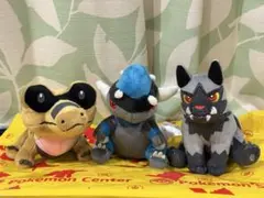 【送料込】ぬいぐるみポケモンPokemon fitメグロコ/ラムパルド/ポチエナ