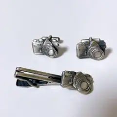 OLMPUS オリンパス カメラデザイン ネクタイピン カフス　セット