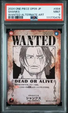 シャンクス手配書　PSA9
