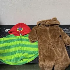 はらぺこあおむし・ベビーポンチョ、ELFINDOL・フード付きのクマロンパース