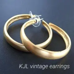 ケネスジェイレーン ヴィンテージ ピアス KJL ゴールドフープピアス 米国製のサムネイル