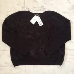 ユニクロ　3Dメッシュ　クルーネックセーター　XL ブラック