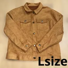 未使用品 Lsize オレンジスウェード ジャケット