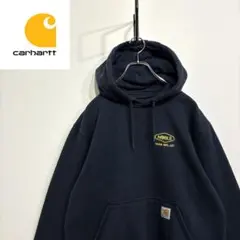 超人気❗️カーハート　ワンポイントロゴパーカー　M 90s刺繍古着希少レア長袖プル