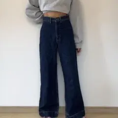 AZUL BY MOUSSY ダークブルー ワイドパンツ