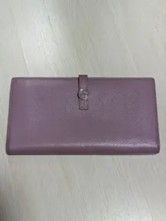 CHANEL 二つ折り長財布 ピンク パープル ココマーク　ココボタンのサムネイル
