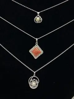 50.321【ネックレス　3本セット】シルバー　ヴィンテージ　アンティーク