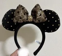 ⭐️美品⭐️ディズニーカチューシャ ミニー　黒・ゴールド