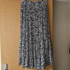ヒョウ柄　プリーツロングスカート