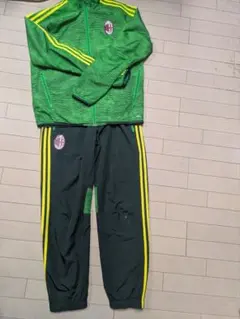 ACミラン 緑色ストライプジャージセット