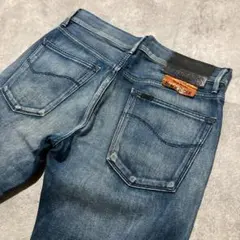 【Lee】リー BLACK RIDER テーパードデニムパンツ Sサイズ ブルー