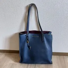 MARC JACOBS 本革トートバッグ　ネイビー