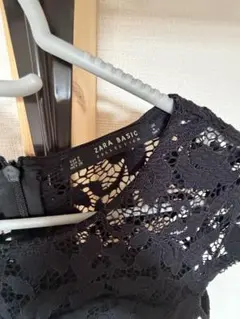 ZARA BASIC 総レースワンピース ブラック Sのサムネイル