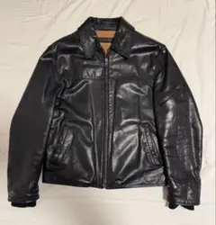 Timberland レザージャケット 本革 シングル ライダース 黒 短丈 中古・古着通販】Timberland (ティンバーランド) ハの字ジップ