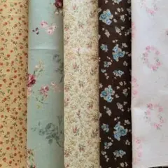 花柄カットクロス5枚セット