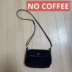 NO COFFEE ブラック ミディアムショルダーバッグ