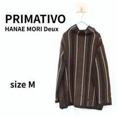 PRIMATIVO　長袖ハイネックニット　ストライプ　Mサイズ　S-145のサムネイル