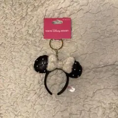 ディズニー カチューシャ キーホルダースパンコール　ミニー