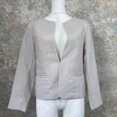 NATURAL BEAUTY BASIC ノーカラージャケット ベージュ 春夏