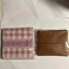 ピーターラビットポケットティッシュ付き ポーチ＆タオルハンカチ