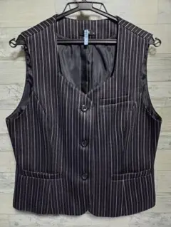 め*ん様 FOLK ベスト FV36033-9 ストライプ 15号 事務服のサムネイル