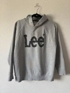 Lee パーカー　ビッグロゴパーカー　フード付きスウェット　グレー系　Lのサムネイル